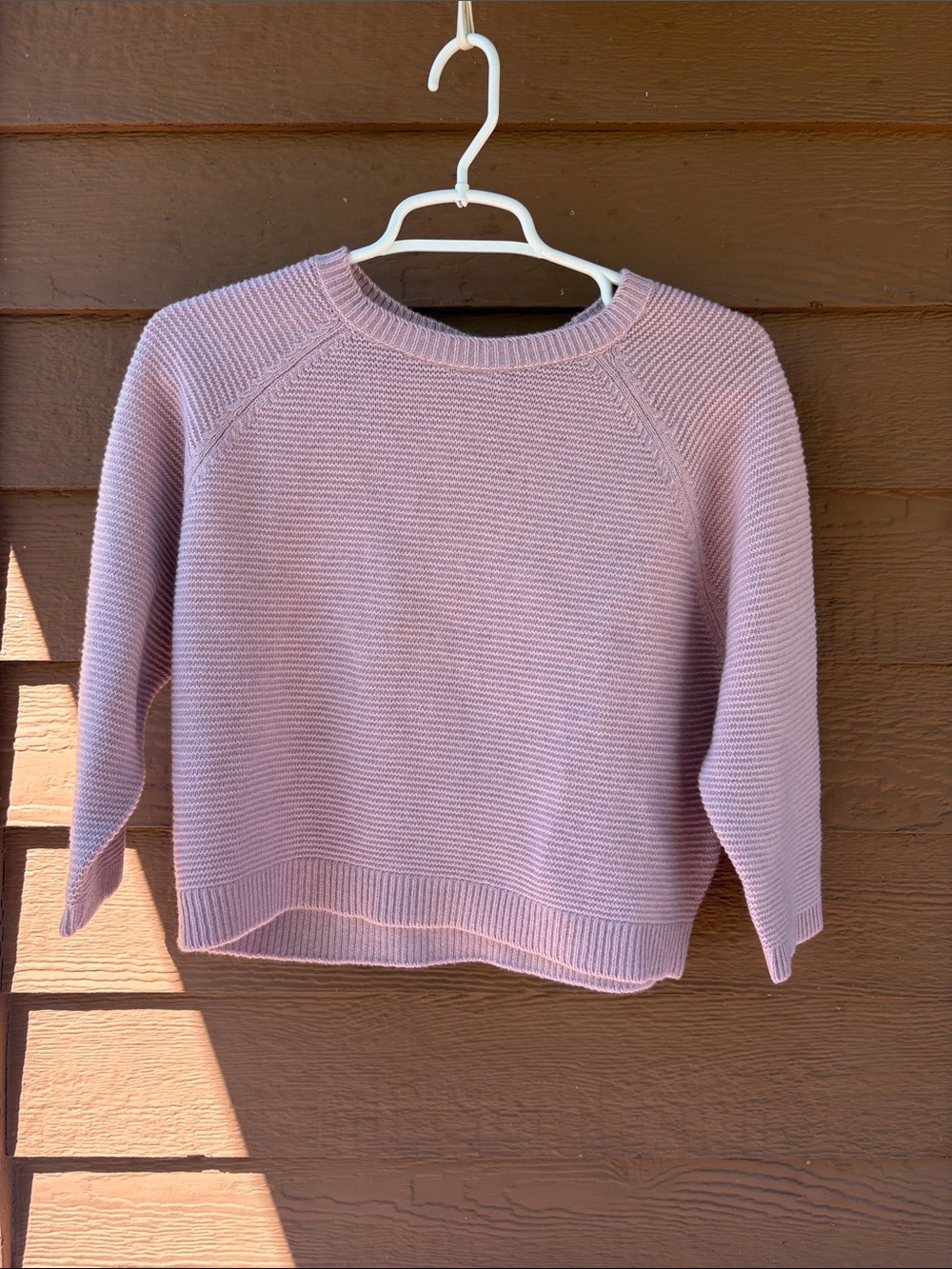 Relaxed Crewneck Sweater in Dusty Mauve